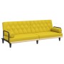 Schlafsofa mit Armlehnen aus hellgelbem Stoff von vidaXL, Sofas - Ref: Foro24-351941, Preis: 227,30 €, Rabatt: %