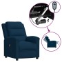 Sillón reclinable eléctrico terciopelo azul de vidaXL, Sillones - Ref: Foro24-3099011, Precio: 249,16 €, Descuento: %