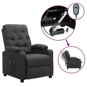 Sillón reclinable eléctrico de tela gris oscuro de vidaXL, Sillones - Ref: Foro24-3098840, Precio: 260,22 €, Descuento: %