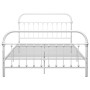 Estructura de cama de metal blanco 160x200 cm