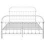 White metal bed frame 160x200 cm by vidaXL, Beds and slatted bases - Ref: Foro24-284496, Price: 172,99 €, Discount: %