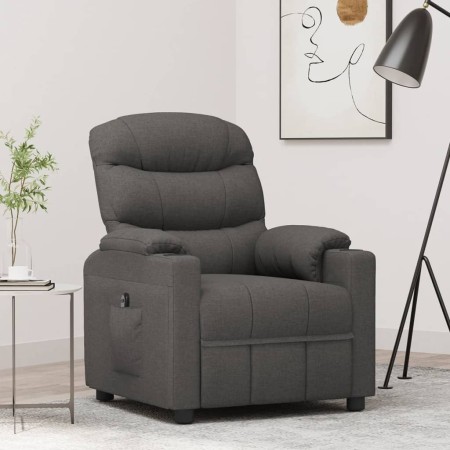 Sillón reclinable eléctrico de tela gris oscuro de vidaXL, Sillones - Ref: Foro24-3143492, Precio: 284,99 €, Descuento: %