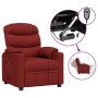 Sillón reclinable eléctrico tela rojo tinto de vidaXL, Sillones - Ref: Foro24-3143494, Precio: 285,52 €, Descuento: %