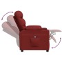 Sillón reclinable eléctrico tela rojo tinto de vidaXL, Sillones - Ref: Foro24-3143494, Precio: 285,52 €, Descuento: %