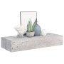 Wall shelf with drawer 2 units MDF gray concrete 60x23.5x10cm by vidaXL, Shelves and shelves - Ref: Foro24-330266, Price: 83,...