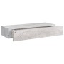 Wall shelf with drawer 2 units MDF gray concrete 60x23.5x10cm by vidaXL, Shelves and shelves - Ref: Foro24-330266, Price: 83,...