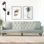 Light gray velvet sofa bed with armrests by vidaXL, Sofas - Ref: Foro24-351944, Price: 270,33 €, Discount: %