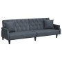 Sofá cama con reposabrazos terciopelo gris oscuro de vidaXL, Sofás - Ref: Foro24-351945, Precio: 283,13 €, Descuento: %