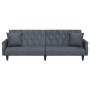 Sofá cama con reposabrazos terciopelo gris oscuro de vidaXL, Sofás - Ref: Foro24-351945, Precio: 283,13 €, Descuento: %