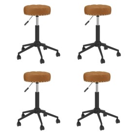 Swivel dining chairs 4 pcs brown velvet by vidaXL, dining chairs - Ref: Foro24-3085535, Price: 139,99 €, Discount: %