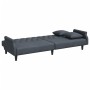 Sofá cama con reposabrazos terciopelo gris oscuro de vidaXL, Sofás - Ref: Foro24-351945, Precio: 283,13 €, Descuento: %