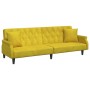 Sofá cama con reposabrazos terciopelo amarillo de vidaXL, Sofás - Ref: Foro24-351949, Precio: 248,79 €, Descuento: %