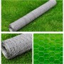 Malla de alambre hexagonal acero galvanizado plateado 1x25 m de vidaXL, Paneles de vallas - Ref: Foro24-140116, Precio: 27,29...