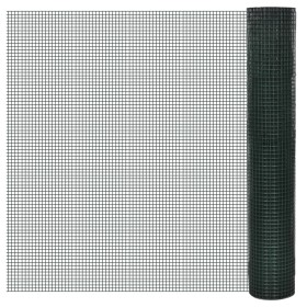 Galvanized fence with green PVC coating 10x1 m by vidaXL, fence panels - Ref: Foro24-140433, Price: 38,42 €, Discount: %