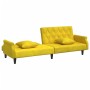 Sofá cama con reposabrazos terciopelo amarillo de vidaXL, Sofás - Ref: Foro24-351949, Precio: 248,99 €, Descuento: %