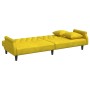 Sofá cama con reposabrazos terciopelo amarillo de vidaXL, Sofás - Ref: Foro24-351949, Precio: 248,99 €, Descuento: %