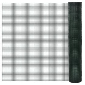 Galvanized wire fence with green PVC coating 10x1 m by vidaXL, fence panels - Ref: Foro24-140436, Price: 41,99 €, Discount: %