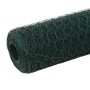 Chicken wire fence, steel with green PVC coating, 25x1.2 m by vidaXL, fence panels - Ref: Foro24-143260, Price: 45,60 €, Disc...