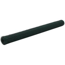 Green PVC coated steel chicken coop wire 25x1.5 m by vidaXL, fence panels - Ref: Foro24-143261, Price: 63,02 €, Discount: %