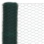 Green PVC coated steel chicken coop wire 25x1.5 m by vidaXL, fence panels - Ref: Foro24-143261, Price: 63,99 €, Discount: %