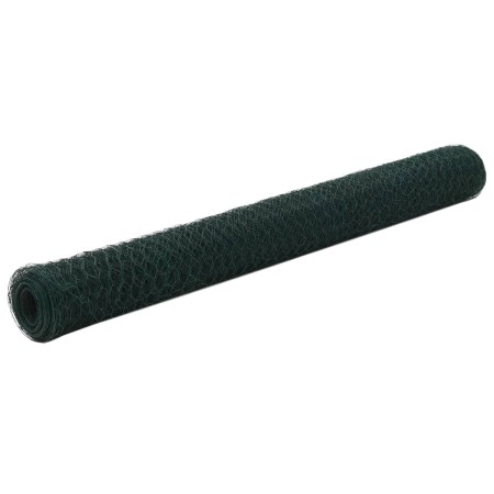 Green PVC coated steel chicken coop wire 25x1.2 m by vidaXL, fence panels - Ref: Foro24-143263, Price: 38,57 €, Discount: %