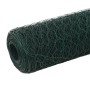 Green PVC coated steel chicken coop wire 25x1.5 m by vidaXL, fence panels - Ref: Foro24-143267, Price: 52,14 €, Discount: %