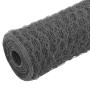 Steel chicken wire with gray PVC coating 25x0.5 m by vidaXL, fence panels - Ref: Foro24-143274, Price: 23,69 €, Discount: %