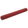 Steel chicken wire with red PVC coating 25x1.2 m by vidaXL, fence panels - Ref: Foro24-143308, Price: 45,64 €, Discount: %