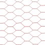 Steel chicken wire with red PVC coating 25x1.5 m by vidaXL, fence panels - Ref: Foro24-143315, Price: 53,08 €, Discount: %