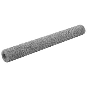 Alambrada de gallinero acero galvanizado plateado 25x1,2m de vidaXL, Paneles de vallas - Ref: Foro24-143320, Precio: 47,01 €,...