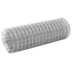 Malla de alambre de acero galvanizado plateada 10x0,5 m de vidaXL, Paneles de vallas - Ref: Foro24-143609, Precio: 24,99 €, D...