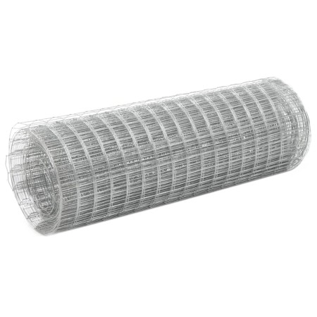 10x0.5m silver galvanized steel wire mesh by vidaXL, fence panels - Ref: Foro24-143610, Price: 19,42 €, Discount: %