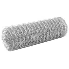 10x0.5m silver galvanized steel wire mesh by vidaXL, fence panels - Ref: Foro24-143611, Price: 16,99 €, Discount: %