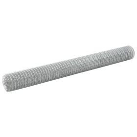 Malla de alambre de acero galvanizado plateada 10x1,5 m de vidaXL, Paneles de vallas - Ref: Foro24-143613, Precio: 63,99 €, D...