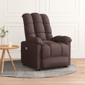 Sillón de masaje eléctrico tela marrón oscuro de vidaXL, Sillones de masaje eléctricos - Ref: Foro24-289811, Precio: 188,06 €...