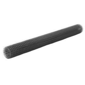 Steel chicken wire with gray PVC coating 10x1.5 m by vidaXL, fence panels - Ref: Foro24-143650, Price: 44,38 €, Discount: %