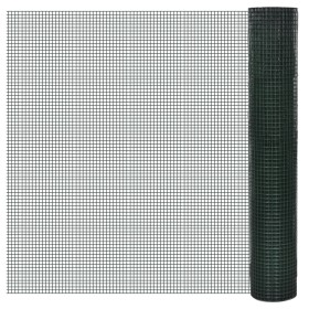 Galvanized fence with green PVC coating 25x1 m by vidaXL, fence panels - Ref: Foro24-140438, Price: 50,72 €, Discount: %