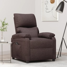 Sillón elevable tela marrón oscuro de vidaXL, Sillones - Ref: Foro24-3098158, Precio: 390,99 €, Descuento: %