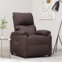 Sillón elevable tela marrón oscuro de vidaXL, Sillones - Ref: Foro24-3098158, Precio: 390,20 €, Descuento: %