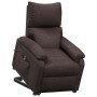 Sillón elevable tela marrón oscuro de vidaXL, Sillones - Ref: Foro24-3098158, Precio: 390,20 €, Descuento: %