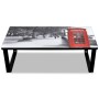 Center table with a surface of printed glass in the shape of a telephone booth. by vidaXL, Coffee table - Ref: Foro24-241176,...