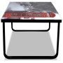 Center table with a surface of printed glass in the shape of a telephone booth. by vidaXL, Coffee table - Ref: Foro24-241176,...