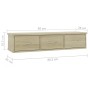 Drawer shelf for oak plywood wall 88x26x18.5cm by vidaXL, Shelves and shelves - Ref: Foro24-800597, Price: 58,72 €, Discount: %