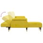 Sofá cama en forma de L terciopelo amarillo 271x140x70 cm de vidaXL, Sofás - Ref: Foro24-3157225, Precio: 435,19 €, Descuento: %