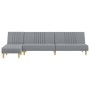 L-förmiges Schlafsofa aus hellgrauem Stoff, 255 x 140 x 70 cm von vidaXL, Sofas - Ref: Foro24-3157235, Preis: 348,58 €, Rabat...