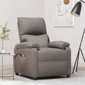 Electric massage chair taupe gray fabric by vidaXL, Electric massage chairs - Ref: Foro24-3098438, Price: 241,99 €, Discount: %