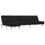 L-shaped sofa bed black fabric 255x140x70 cm by vidaXL, Sofas - Ref: Foro24-3157237, Price: 351,01 €, Discount: %