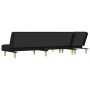 L-shaped sofa bed black fabric 255x140x70 cm by vidaXL, Sofas - Ref: Foro24-3157237, Price: 351,01 €, Discount: %