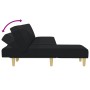 L-shaped sofa bed black fabric 255x140x70 cm by vidaXL, Sofas - Ref: Foro24-3157237, Price: 351,01 €, Discount: %