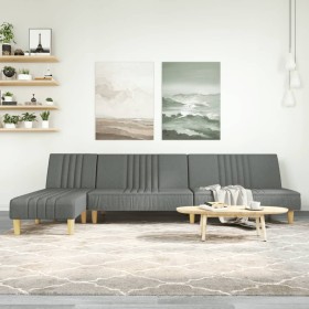 L-förmiges Schlafsofa aus dunkelgrauem Stoff, 255 x 140 x 70 cm von vidaXL, Sofas - Ref: Foro24-3157236, Preis: 359,99 €, Rab...